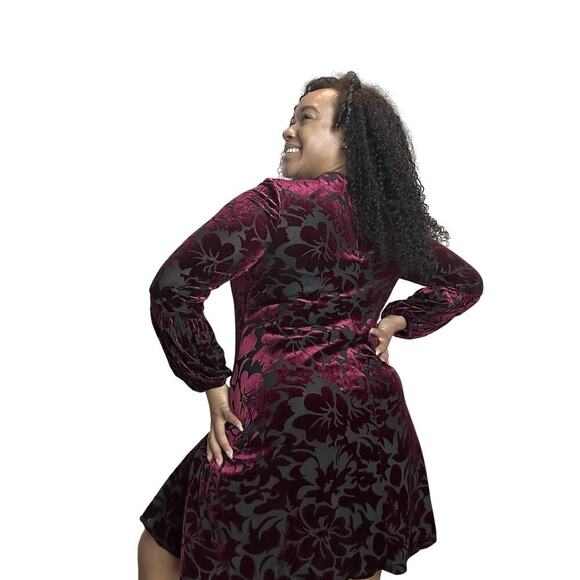 Neiman Marcus Whimsigoth Velvet Burnout Dress Fairy Gothic Gypsy Dark Romantic - Picture 4 of 12